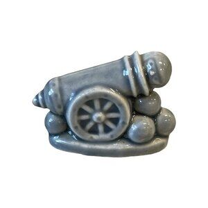 Wade Whimsies Red Rose Tea Cannon Figurine Glazed Porcelain England